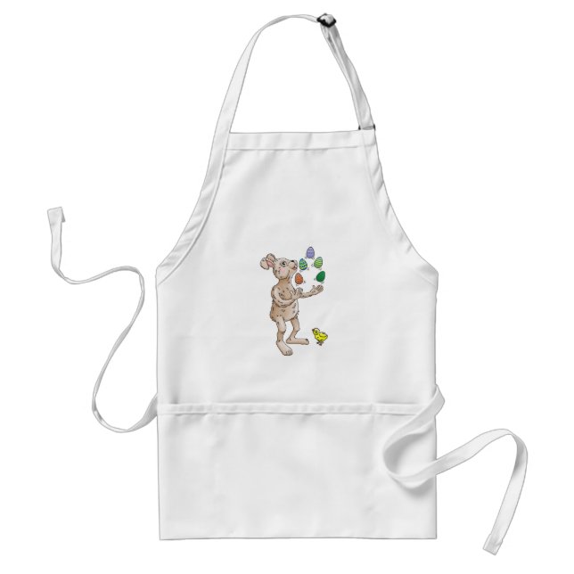 Juggling Easter Bunny Standard Apron (Front)