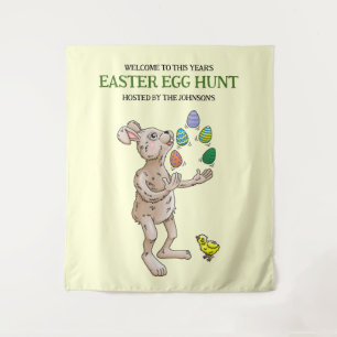 Juggling Easter Bunny Tapestry