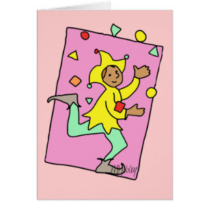 Juggling Jester Cartoon Cute Child Illustration