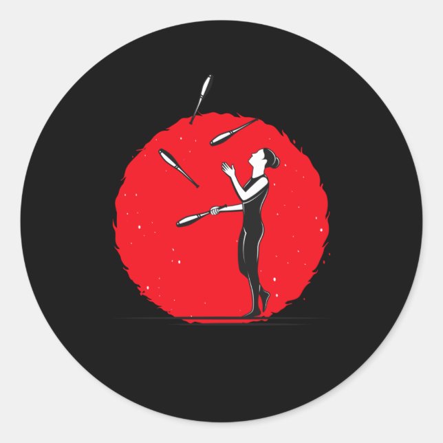 Juggling Juggle Artist Juggler Classic Round Sticker (Front)