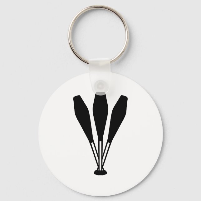 Juggling pins key ring (Front)