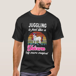 Juggling Retro Unicorn Vintage Sunset T-Shirt