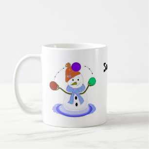 Juggling Snowman Coffee Mug