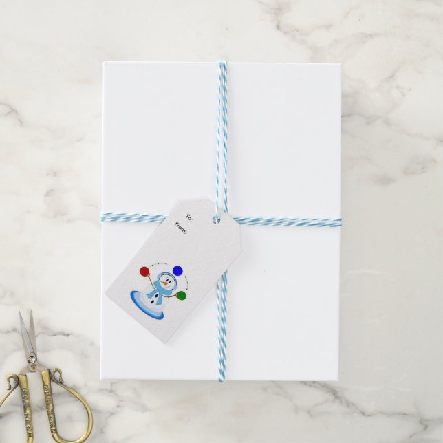 Juggling Snowman Gift Tags (With Twine)