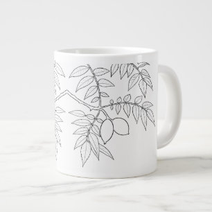 Juglans cinerea - Butternut - Native Coloring Large Coffee Mug