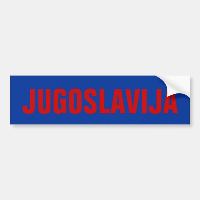 Jugoslavija Bumper Sticker (Front)