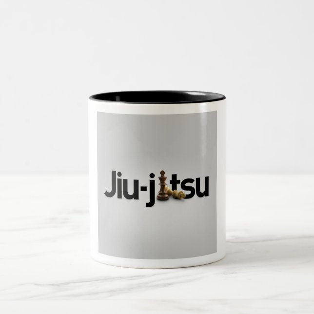 jui jitsu chess for men Two-Tone coffee mug (Center)