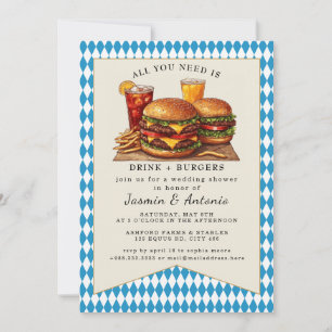 Juice and Burgers Invitation