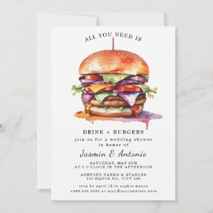 Juice and Burgers  Invitation