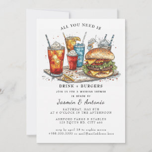 Juice and Burgers  Invitation