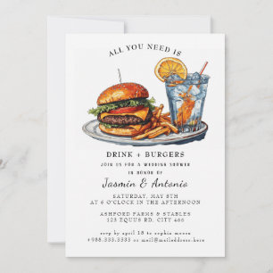 Juice and Burgers  Invitation