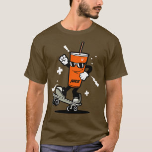 JUICE AND SKATEBOARD CARTOON T-Shirt