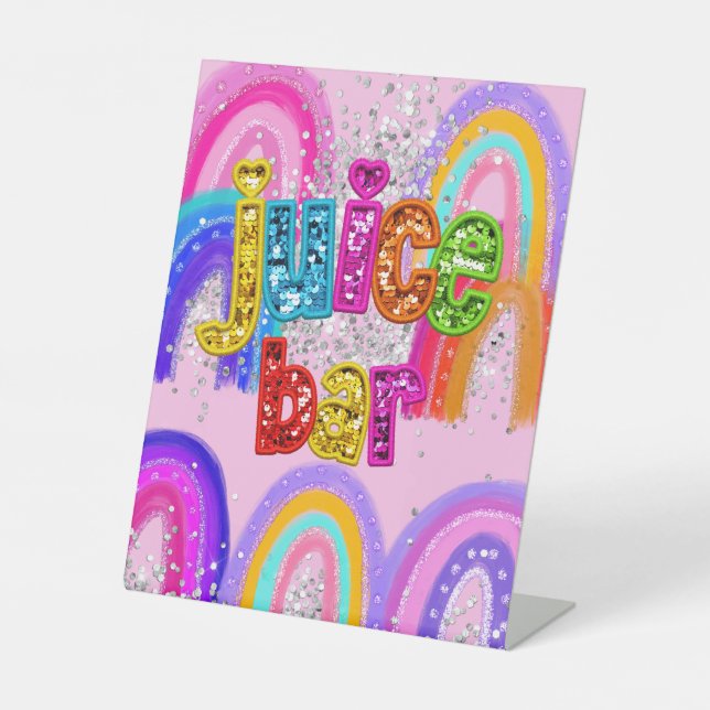 Juice Bar Drinks  Pedestal Sign (Front)