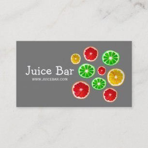 Juice Bar green health drinks business Business Card