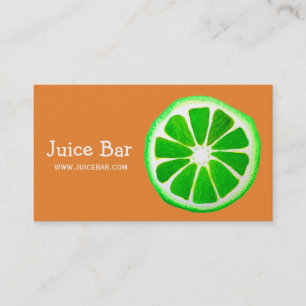 Juice Bar green health drinks business Business Card