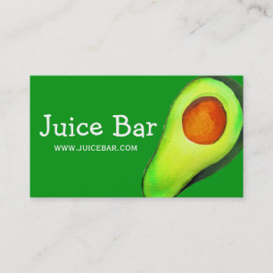 Juice Bar green health drinks business Card