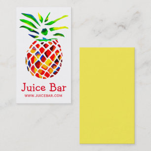 Juice Bar pineapple health drinks  Business Card