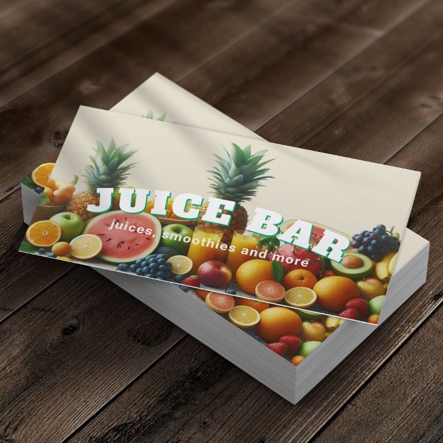 Juice Bar Tropical Juice Blend & Smoothie Business Card (Creator Uploaded)
