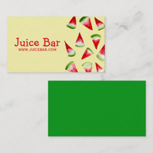 Juice Bar watermelon health drinks Business Card