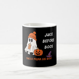 Juice Before Boos – Halloween Ghost & Pumpkin Coffee Mug