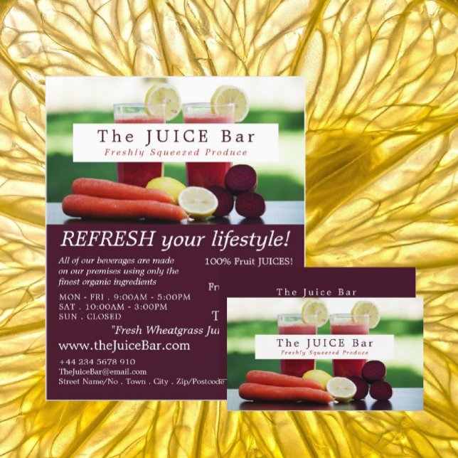 Juice Blend, Juice Bar Advertising Flyer (Creator Uploaded)