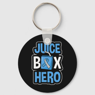 Juice Box Hero Diabetes Blue Ribbon Diabetic Ketoa Key Ring