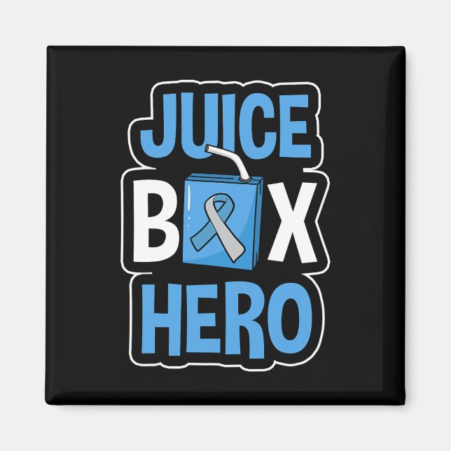 Juice Box Hero Diabetes Blue Ribbon Diabetic Ketoa Magnet (Front)
