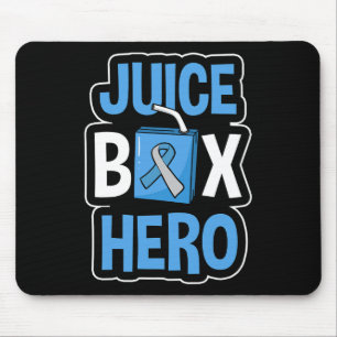 Juice Box Hero Diabetes Blue Ribbon Diabetic Ketoa Mouse Mat