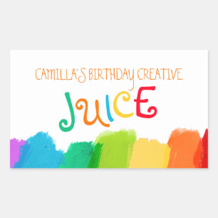 Juice drink birthday art party paint stickers