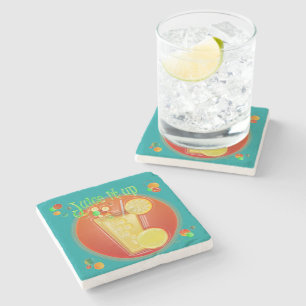 Juice it Up Summer Beverage Stone Coaster