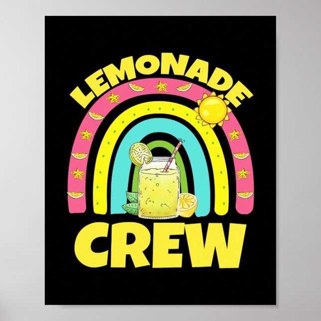 Juice Lemonade Crew Rainbow for Boys Girls Kids Poster (Front)