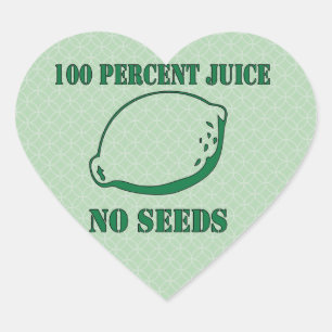 Juice No Seeds Heart Sticker