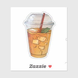 juice with ice in plastic cup