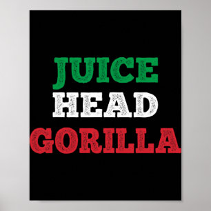 Juicehead Gorilla New Jersey Garden Nj Shore Itali Poster