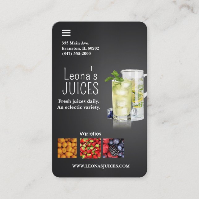 juices ui ux business card (Front)