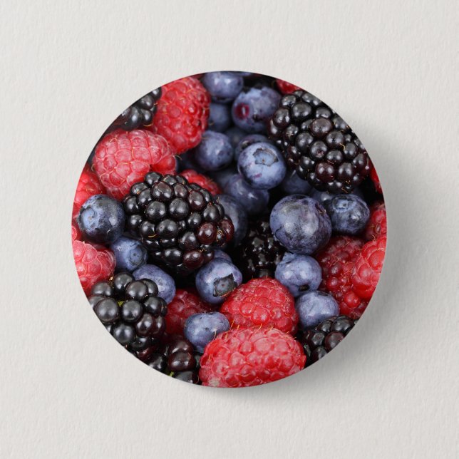 Juicy and Ripe Berry Fruit Medley 6 Cm Round Badge (Front)