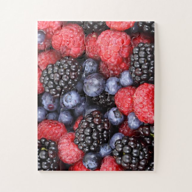 Juicy and Ripe Berry Fruit Medley Jigsaw Puzzle (Vertical)