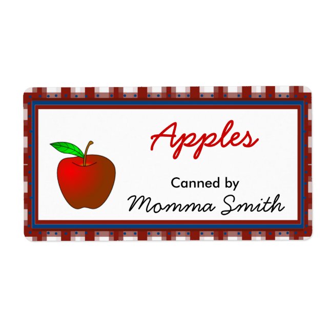 Juicy Apple Custom Canning Labels (Front)