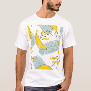 Juicy Bananas Bright Vintage Pattern T-Shirt