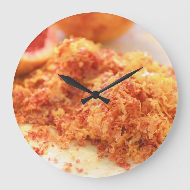 Juicy Citrus Blood Oranges and Zest Large Clock (Front)