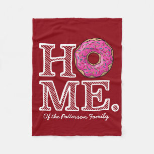 Juicy Delicious Pink Doughnut House Warmer Fleece Blanket