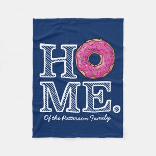 Juicy Delicious Pink Doughnut House Warmer Fleece Blanket