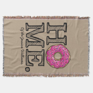 Juicy Delicious Pink Doughnut House Warmer Throw Blanket