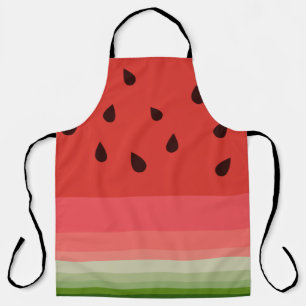 Juicy Delicious Ripe Watermelon With Seeds Design Apron