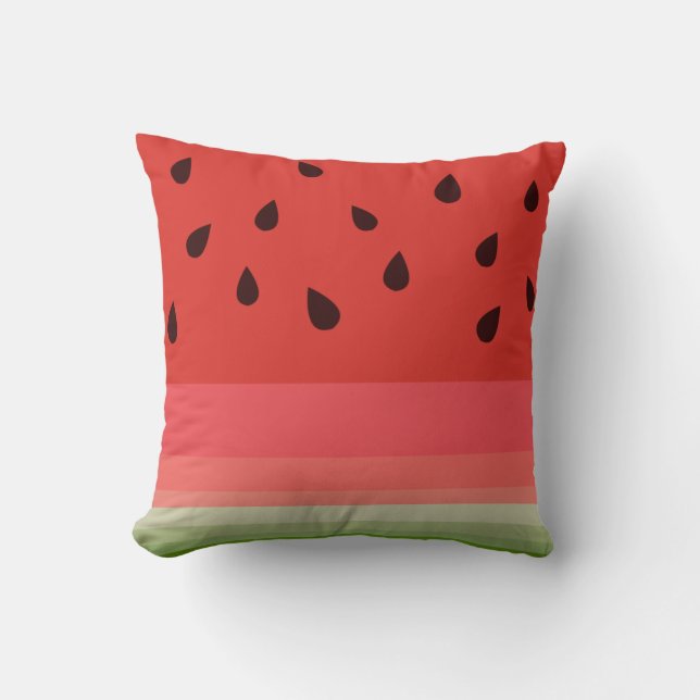 Juicy Delicious Ripe Watermelon With Seeds Design Cushion (Front)