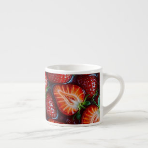 Juicy Fresh Red Strawberries Summer Fruit Pattern Espresso Cup