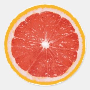 Juicy Fruit - Grapefruit Classic Round Sticker