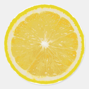 Juicy Fruit - Lemon Classic Round Sticker