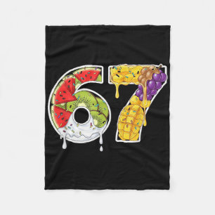 Juicy Fruit Number 67 Splash Fun Style Fleece Blanket