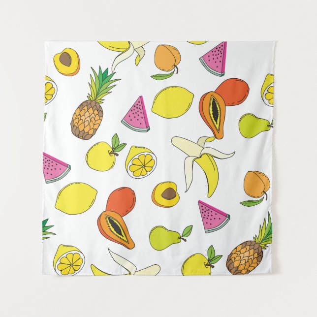 Juicy Fruit, Vintage Seamless Pattern. Tapestry (Front)